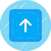 Up arrow Flat Blue Circle Icon vector