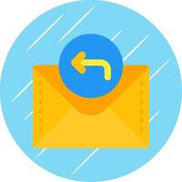 Left arrow Flat Blue Circle Icon vector