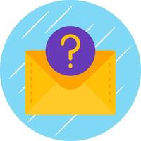 Question mark Flat Blue Circle Icon vector