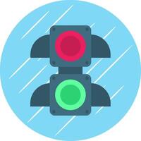 Traffic light Flat Blue Circle Icon vector