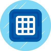Grid lines Flat Blue Circle Icon vector