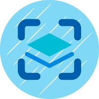 Show layer Flat Blue Circle Icon vector