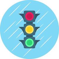 Traffic light Flat Blue Circle Icon vector