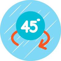 Rotate angle 45 Flat Blue Circle Icon vector