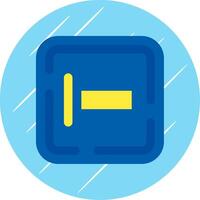 Left allignment Flat Blue Circle Icon vector
