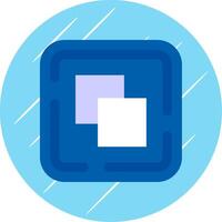 Drag and drop Flat Blue Circle Icon vector