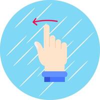 Swipe Left Flat Blue Circle Icon vector