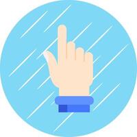 Hand click Flat Blue Circle Icon vector