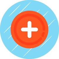 Add circle Flat Blue Circle Icon vector