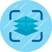 Fill adjustment layer Flat Blue Circle Icon vector