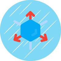 3d coordinate axis Flat Blue Circle Icon vector