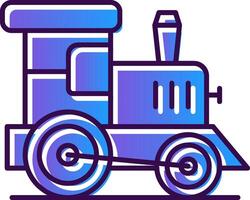 Toy train Gradient Filled Icon vector