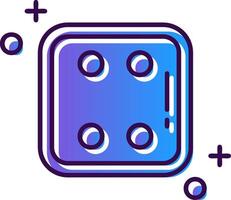 Dice four Gradient Filled Icon vector