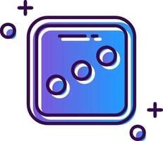 Dice three Gradient Filled Icon vector