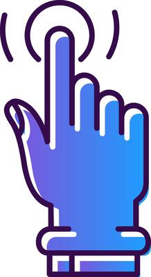 Tap and Hold Gradient Filled Icon