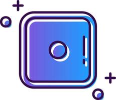 Dice one Gradient Filled Icon vector