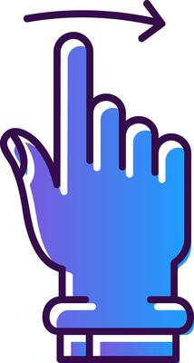 Swipe Right Gradient Filled Icon