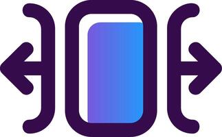 Carousel horizontal Gradient Filled Icon vector