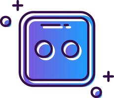 Dice two Gradient Filled Icon vector