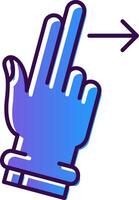 Two Fingers Right Gradient Filled Icon vector