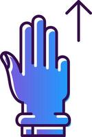 Three Fingers Up Gradient Filled Icon vector