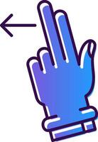 Two Fingers Left Gradient Filled Icon vector