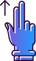 Two Fingers Up Gradient Filled Icon vector