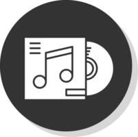 Cd cover Glyph Grey Circle Icon vector