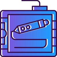 Drawing tablet Gradient Filled Icon vector