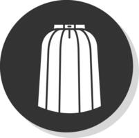 Long skirt Glyph Grey Circle Icon vector