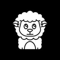 Rolling eyes Glyph Inverted Icon vector