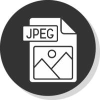 Jpg file format Glyph Grey Circle Icon vector