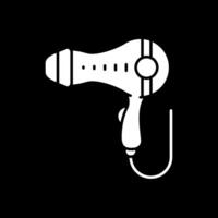 Hair dryer Glyph Inverted Icon vector