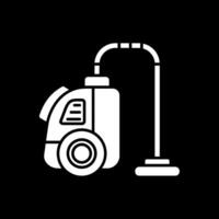 Vacuum cleaner Glyph Inverted Icon vector