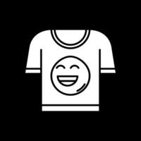 T shirt Glyph Inverted Icon vector