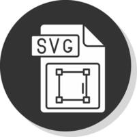 Svg file format Glyph Grey Circle Icon vector