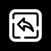 Left arrow Glyph Inverted Icon vector