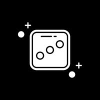 Dice three Glyph Inverted Icon vector