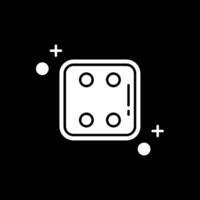 Dice four Glyph Inverted Icon vector