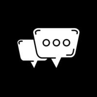 Chat bubbles Glyph Inverted Icon vector
