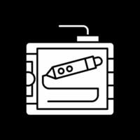 Drawing tablet Glyph Inverted Icon vector