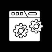 Web setting Glyph Inverted Icon vector