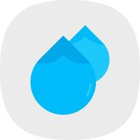 Water drops Flat Curve Icon vector