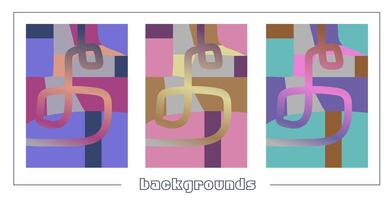 Vector set of abstract creative backgrounds