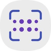 Reorder dots horizontal Flat Curve Icon vector