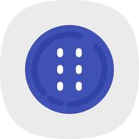 Dotted line Flat Curve Icon vector