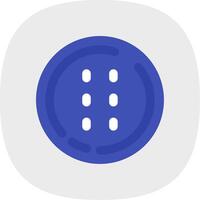 Dotted line Flat Curve Icon vector