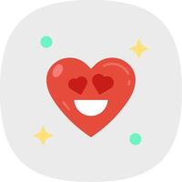 In love Flat Curve Icon vector