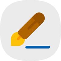 Pen 3 Flat Curve Icon vector