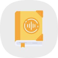 Audio book Flat Curve Icon vector